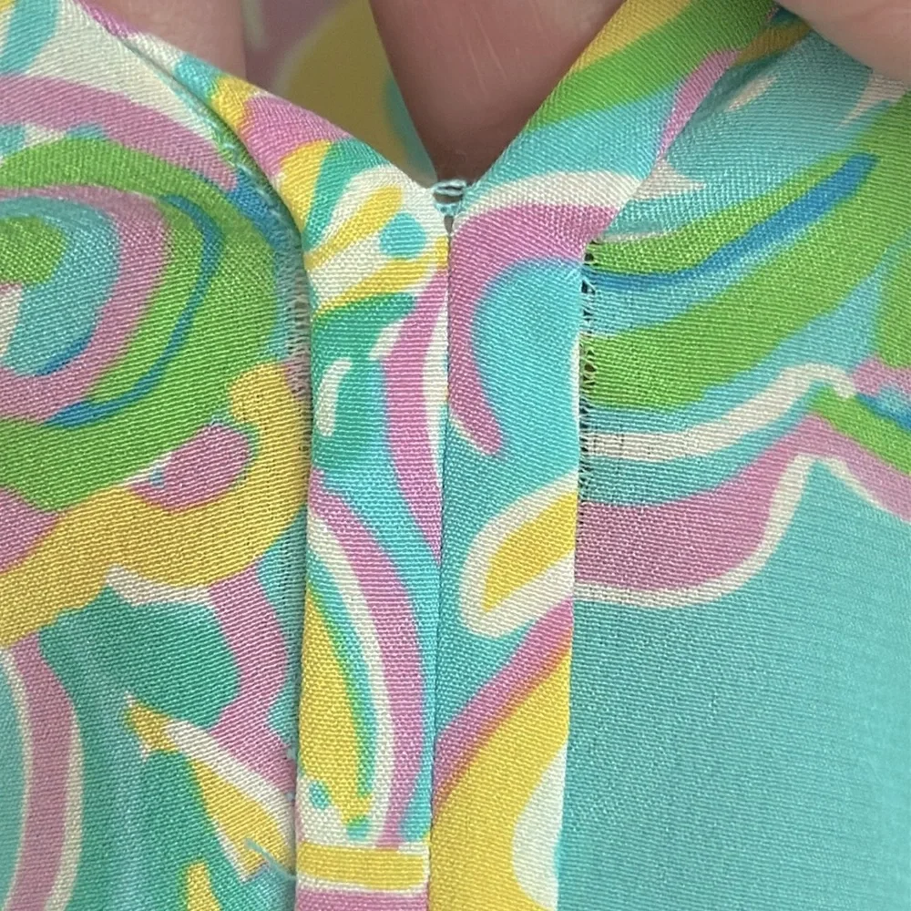 Lilly Pulitzer | Sarabeth 3/4 Sleeve Silk Blouse Double Trouble 91852 (S) - Picture 9 of 16